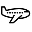 airplane line Icon