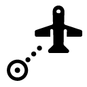 airplane location glyph Icon
