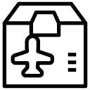 airplane package line Icon
