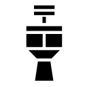 airport tower glyph Icon
