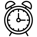 alarm clock line icon