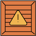 alert crate filled outline icon