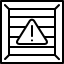 alert crate line icon