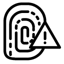 alert fingerprint line Icon