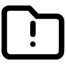 alert folder line icon