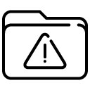 alert folder line icon