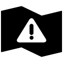 alert map solid icon