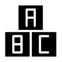 alphabet blocks glyph Icon