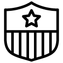 american shield line Icon