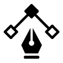 anchor pen tool glyph Icon