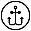 anchor symbol 1 line Icon