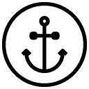 anchor symbol line Icon