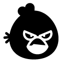 angry birds glyph Icon