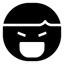 angry laugh glyph Icon copy