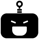 angry laugh glyph Icon