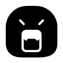angry teeth glyph Icon