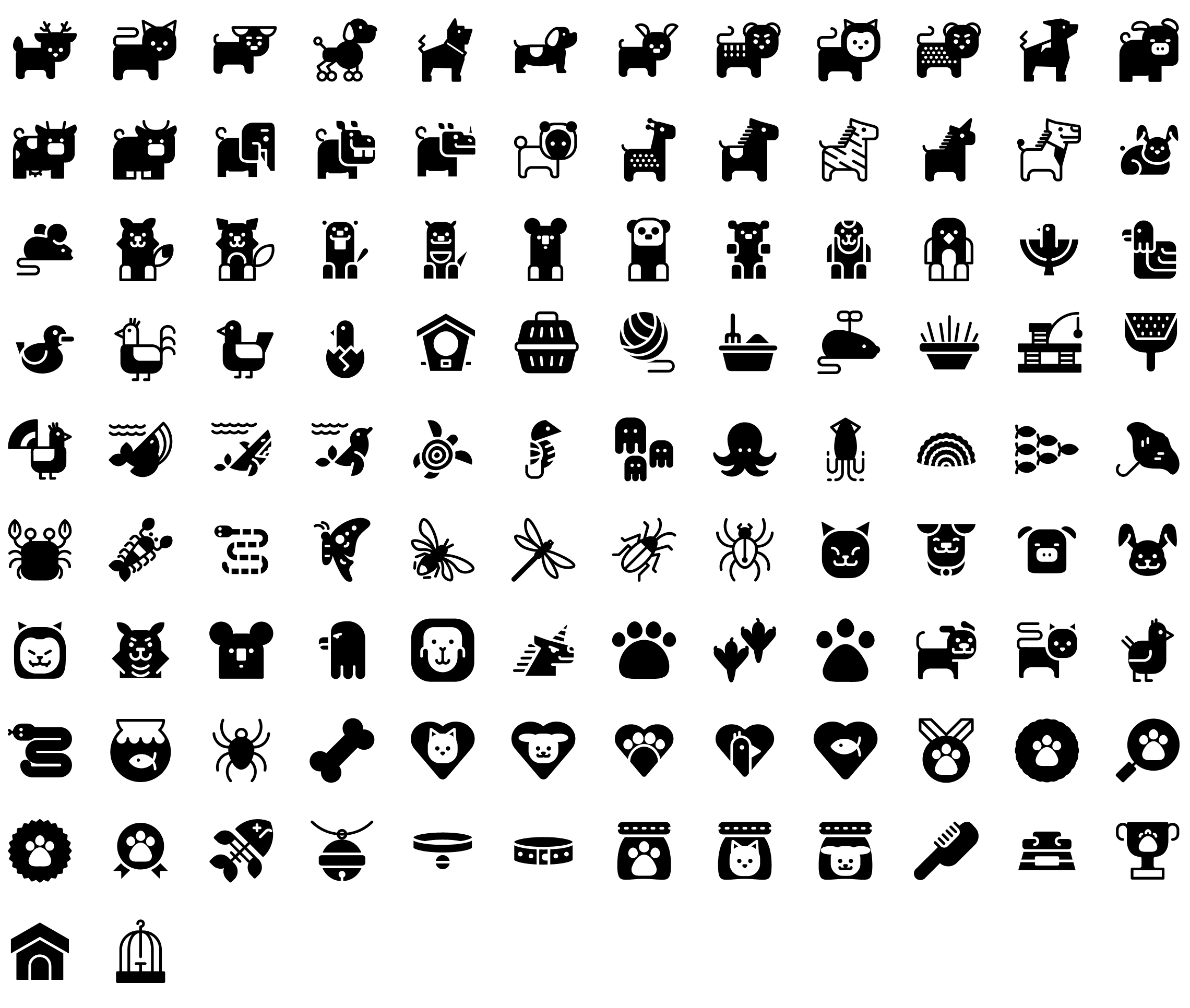animals-glyph-icons-preview