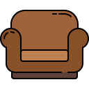 armchair filled outline icon