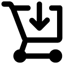 arrow down cart line icon