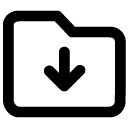 arrow down folder line icon