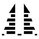 asian towers glyph Icon
