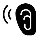 audio ear glyph Icon
