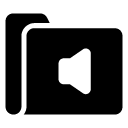 audio folder glyph Icon