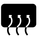 back heating glyph Icon