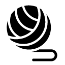 ball of ribbon glyph Icon