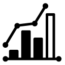 bar and line chart glyph Icon