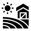 barn field glyph Icon