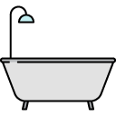 bathtub filled outline icon