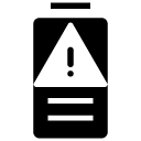 battery alert glyph Icon