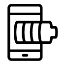 battery smartphone line Icon