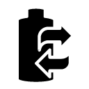 battery transfer glyph Icon