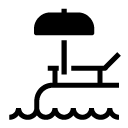 beach glyph Icon
