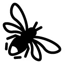 bee glyph Icon