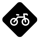 bicycle path glyph Icon