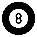 billiard eight ball glyph Icon