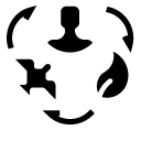bird cycle glyph Icon