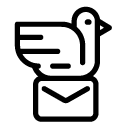 bird mail line Icon