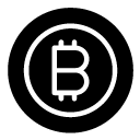bitcoin coin glyph Icon