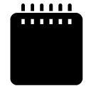 blank notepad glyph Icon