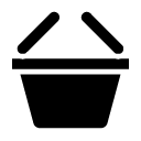 blank shopping basket glyph Icon