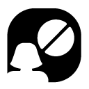 block user woman glyph Icon