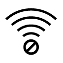 block wifi glyph Icon