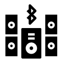 bluetooth audio system glyph Icon