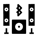 bluetooth music system glyph Icon