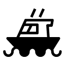 boat transportation glyph Icon