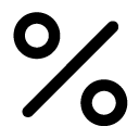 bold percentage glyph Icon